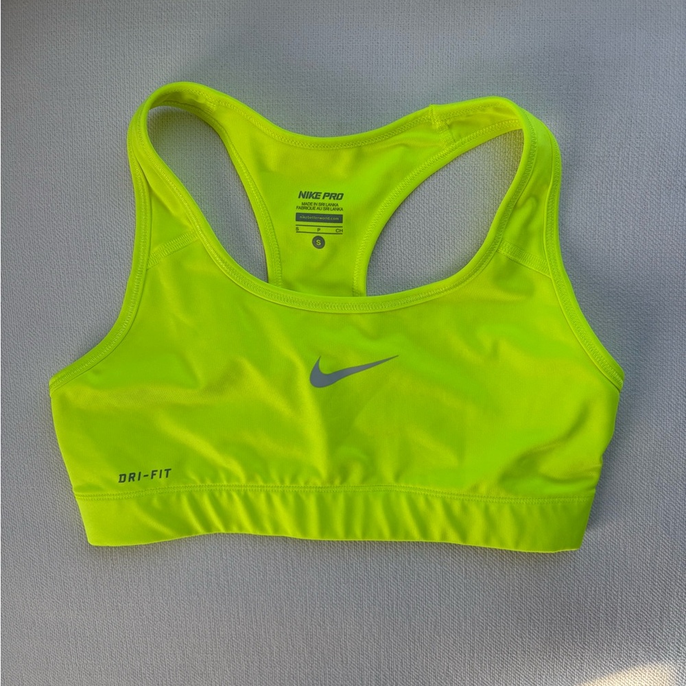 Nike Women's Dri-FIT Sports Bra - Neon Yellow
